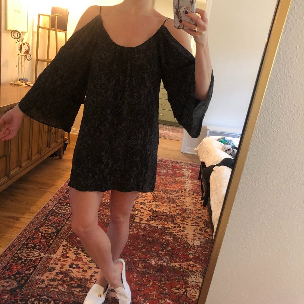 Parker Snakeskin Silk Party Dress